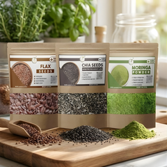 Super Seed Trio: Zain Herbals Chia, Flax, and Moringa Power