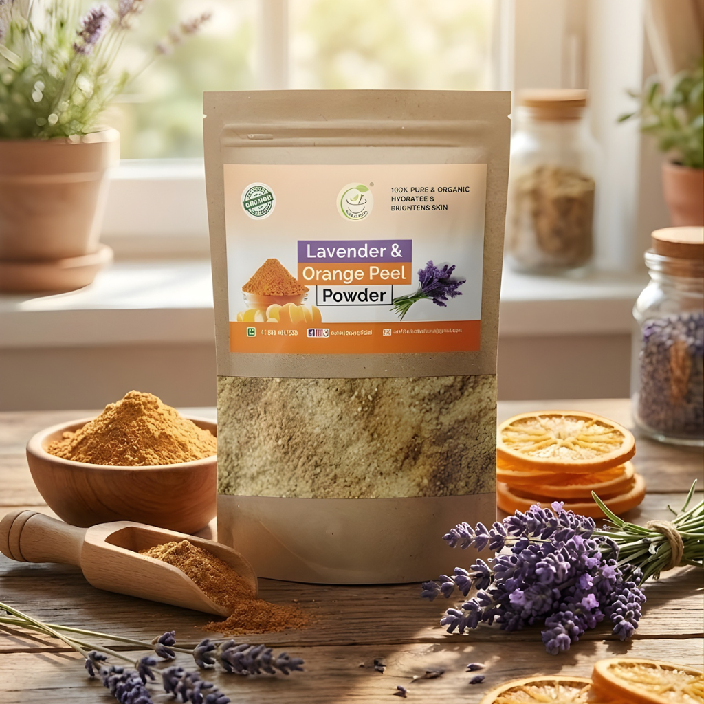 Lavender & Orange Peel Powder 100g: Unwind, Rejuvenate, Radiate
